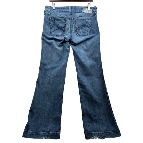 ARIAT Womens Y2K Cowgirl Cool Trouser Jeans Mid-Rise Wide Leg Soft Grunge Sz 29R - Picture 2 of 10